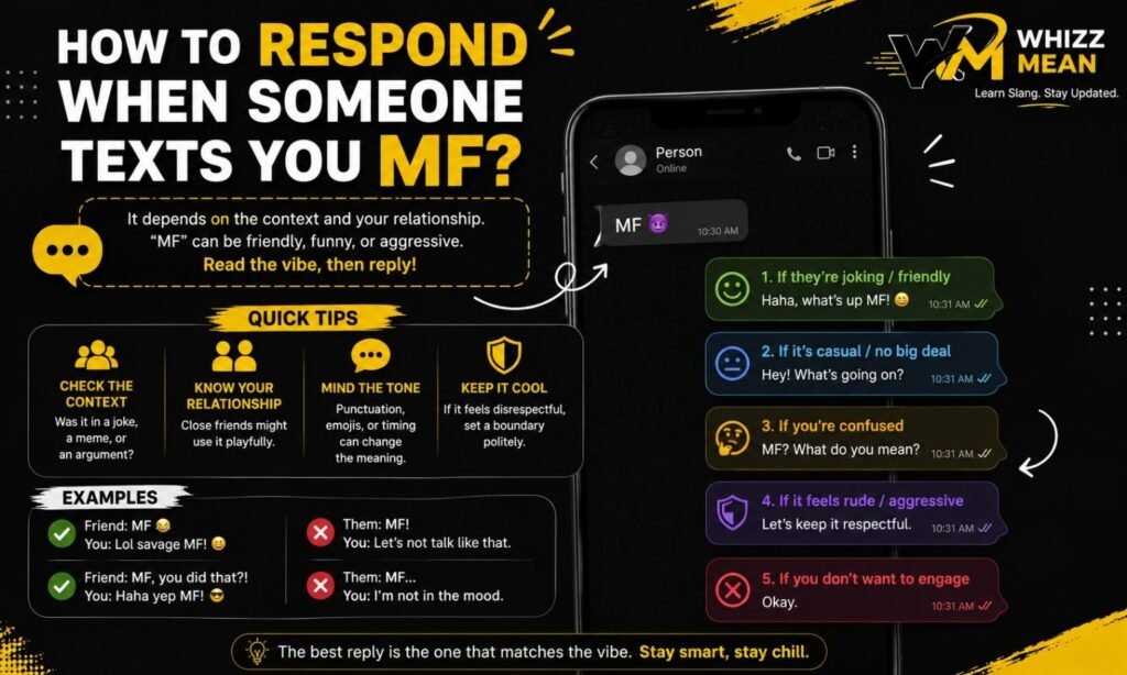 How to Respond When Someone Texts You MF?