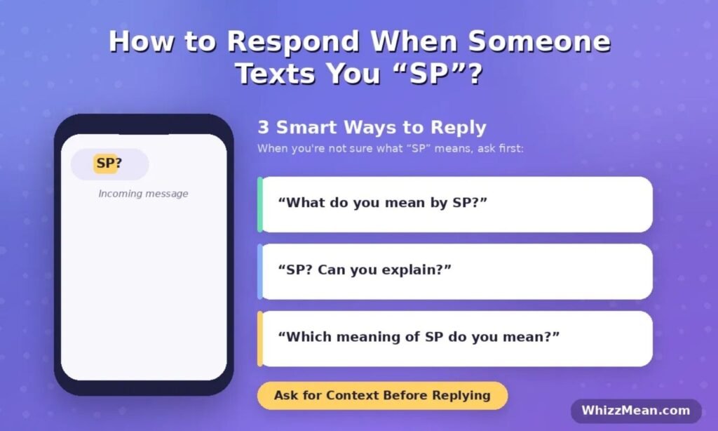 How to Respond When Someone Texts You SP?