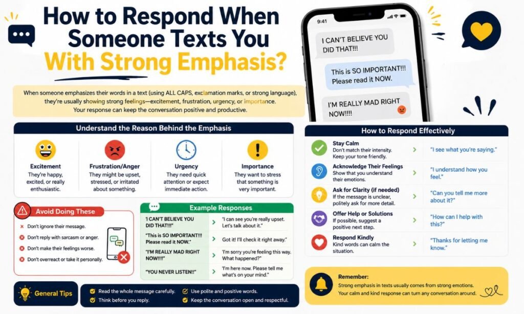 How to Respond When Someone Texts You With Strong Emphasis?