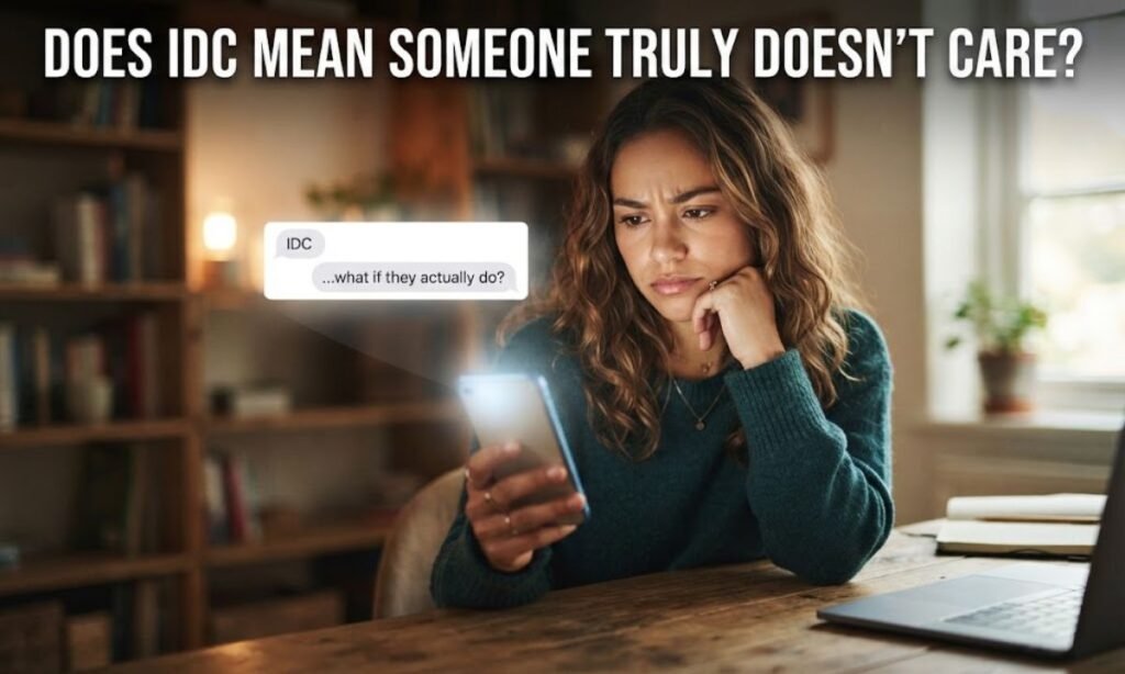 Does IDC Mean Someone Truly Doesn't Care?
