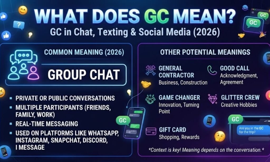 GC Meaning in Text: What Does GC Mean in Chat, Texting & Social Media? (2026)