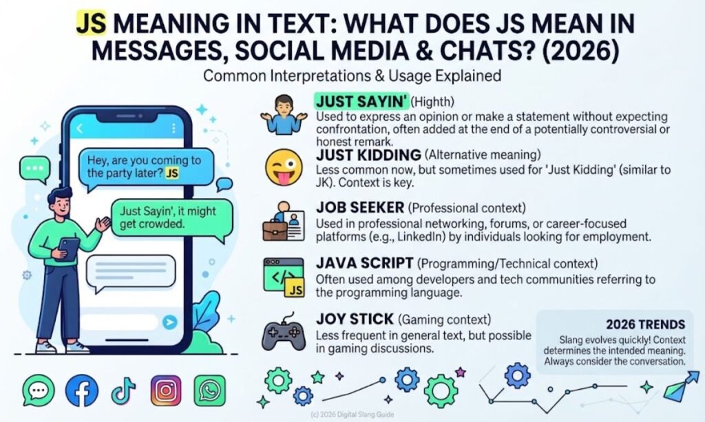 JS Meaning in Text: What Does JS Mean in Messages, Social Media & Chats? (2026)
