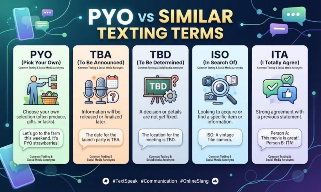 PYO vs Similar Texting Terms