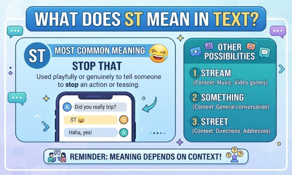 What Does ST Mean in Text?