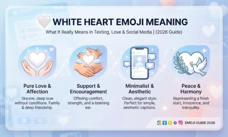 🤍 White Heart Emoji Meaning: What It Really Means in Texting, Love & Social Media (2026 Guide)