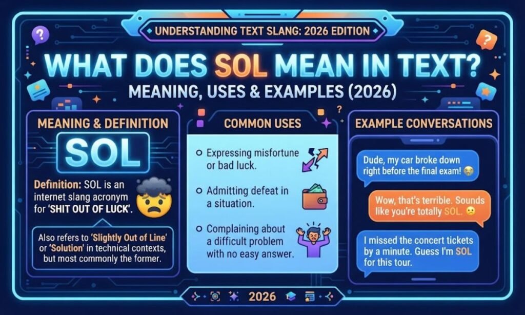 What Does SOL Mean in Text? Meaning, Uses & Examples (2026)